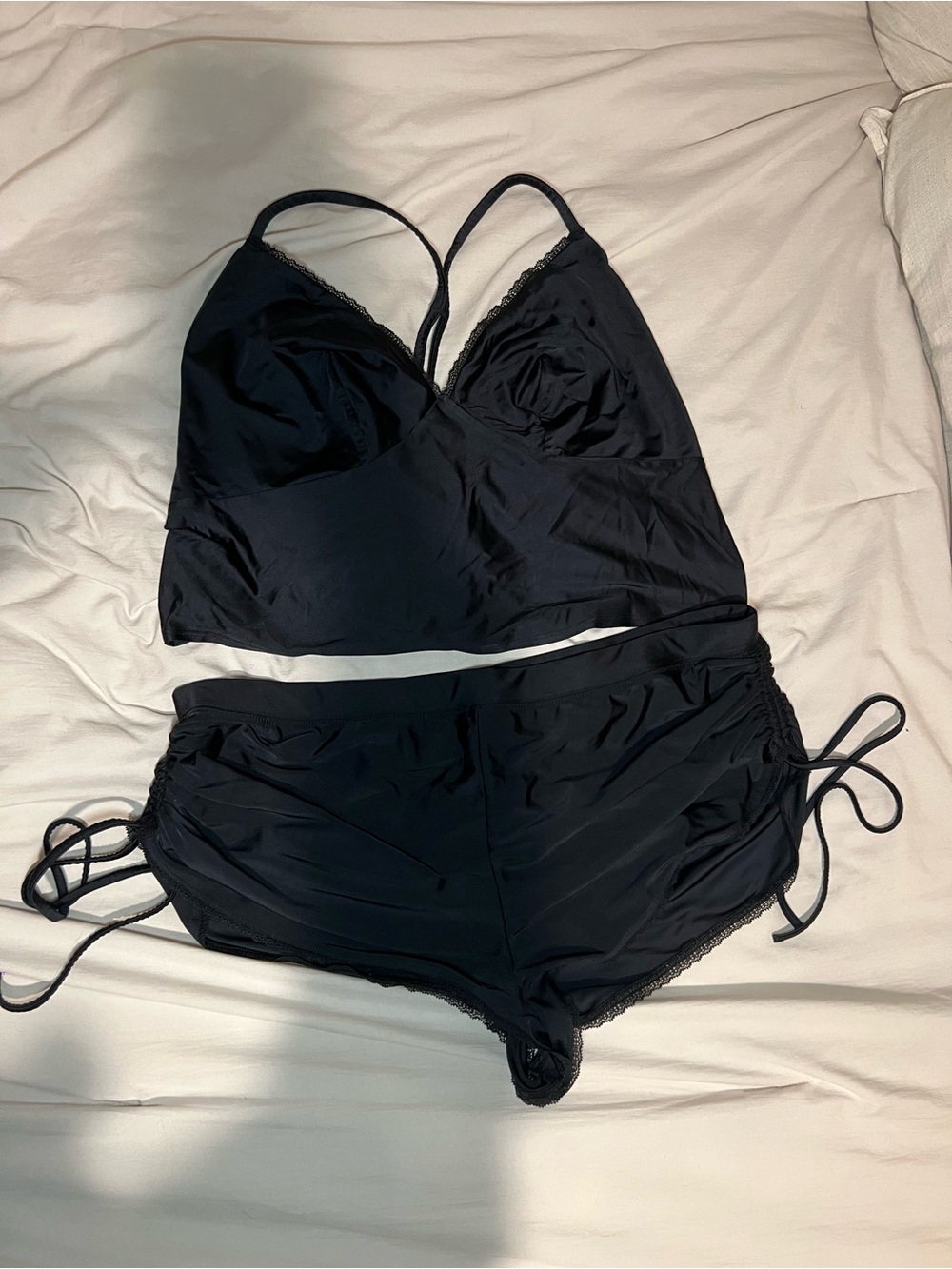 Savage X Fenty String Fling Black Camisole & Drawstring Shorts Set